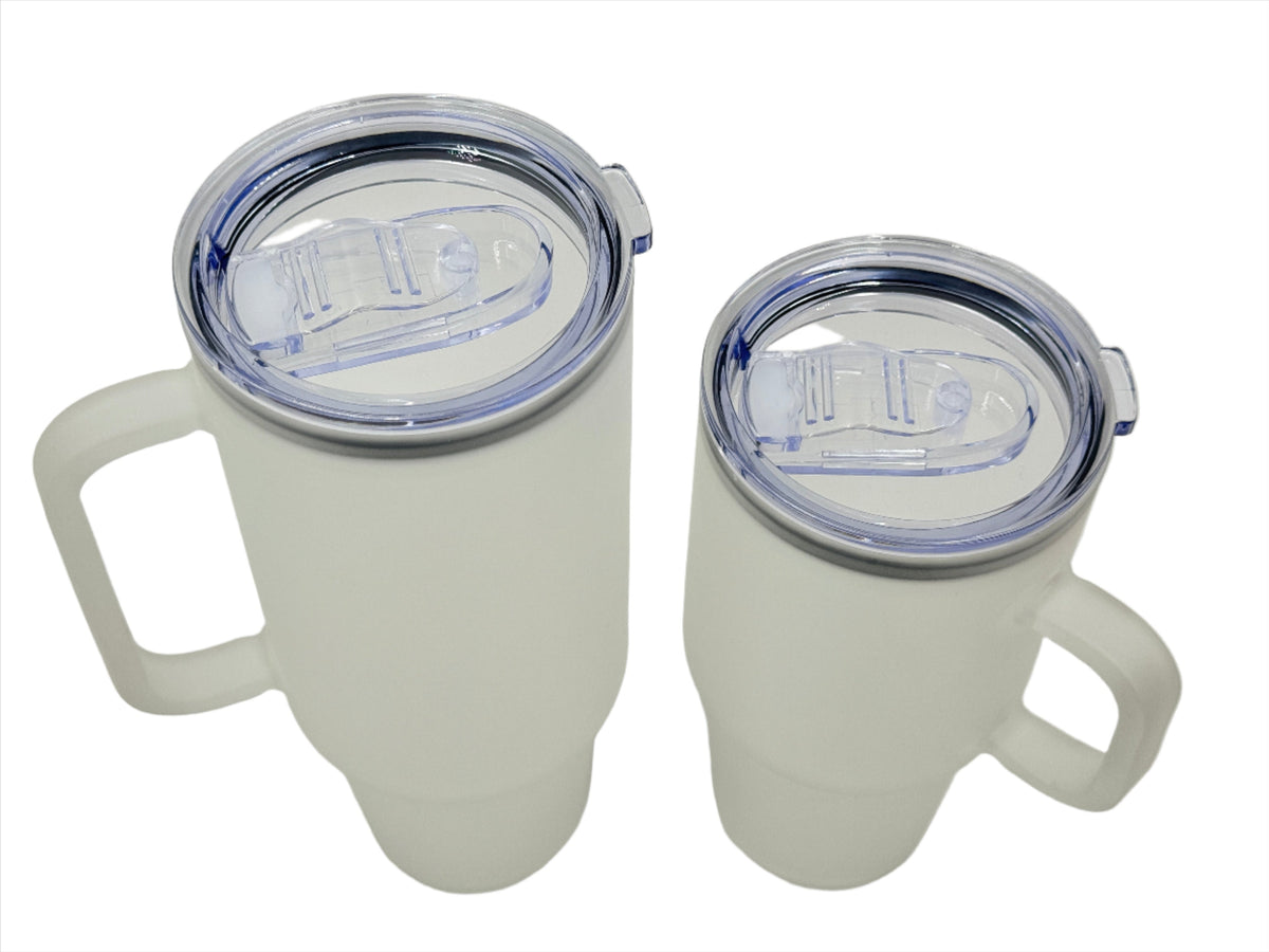 Hailey Brook Designs 32oz or 40oz Sublimation Clear or Frost Glass Tumbler, Mug, Cup With Bamboo Lid and Straw